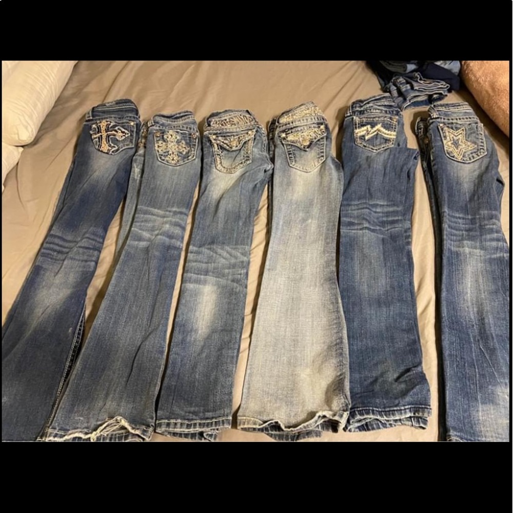 Miss me size 8 girls jeans! 6 pair lot.